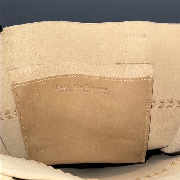 Oak River Company Tan Leather Women's Bag large shoulder tote purse bohemian - Picture 3 of 15